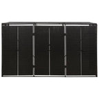 Vidaxl containerberging driedubbel 207x80x117 cm poly rattan zwart
