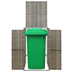 Vidaxl containerberging enkel 70x80x117 cm poly rattan grijs
