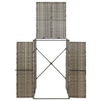 Vidaxl containerberging enkel 70x80x117 cm poly rattan grijs