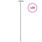 Vidaxl plantenstaken 20 st 61 cm staal donkergroen