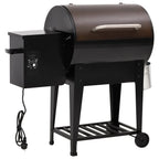 Vidaxl pelletbarbecue met bodemplaat 94 cm ijzer zwart