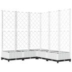 Vidaxl plantenbak met latwerk 120x120x121,5 cm polypropeen wit