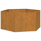 Vidaxl plantenbak roestig 90x90x45 cm cortenstaal