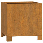 Vidaxl plantenbak met poten roestig 30x30x30 cm cortenstaal