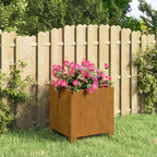 Vidaxl plantenbak met poten roestig 30x30x30 cm cortenstaal