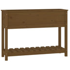 Vidaxl plantenbak met schap 111,5x34,5x81 cm grenenhout honingbruin
