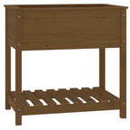 Vidaxl plantenbak met schap 82,5x54x81 cm grenenhout honingbruin