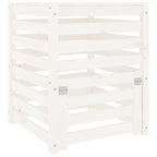 Vidaxl compostbak 63,5x63,5x77,5 cm massief grenenhout wit