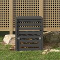 Vidaxl compostbak 63,5x63,5x77,5 cm massief grenenhout grijs