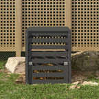 Vidaxl compostbak 63,5x63,5x77,5 cm massief grenenhout grijs