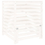 Vidaxl compostbak 82,5x82,5x99,5 cm massief grenenhout wit