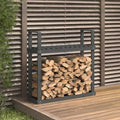 Vidaxl haardhoutrek 110x35x108,5 cm massief grenenhout grijs