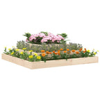 Vidaxl plantenbak 110x110x27 cm massief grenenhout