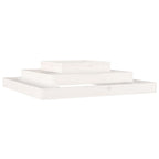 Vidaxl plantenbak 110x110x27 cm massief grenenhout wit