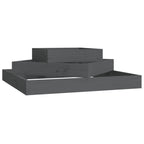 Vidaxl plantenbak 83x83x27 cm massief grenenhout grijs