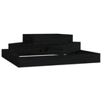 VidaXL Plantenbak 83x83x27 cm massief grenenhout zwart