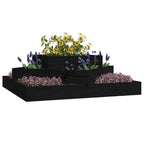 VidaXL Plantenbak 83x83x27 cm massief grenenhout zwart