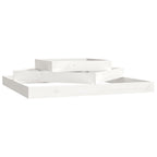 Vidaxl plantenbak 112x112x27 cm massief grenenhout wit