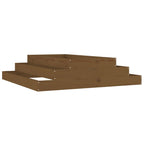 Vidaxl plantenbak 110x110x27 cm massief grenenhout honingbruin
