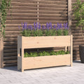 Vidaxl plantenbak 112x25x66 cm massief grenenhout