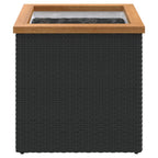 VidaXL Plantenbak 40x40x40 cm poly rattan zwart