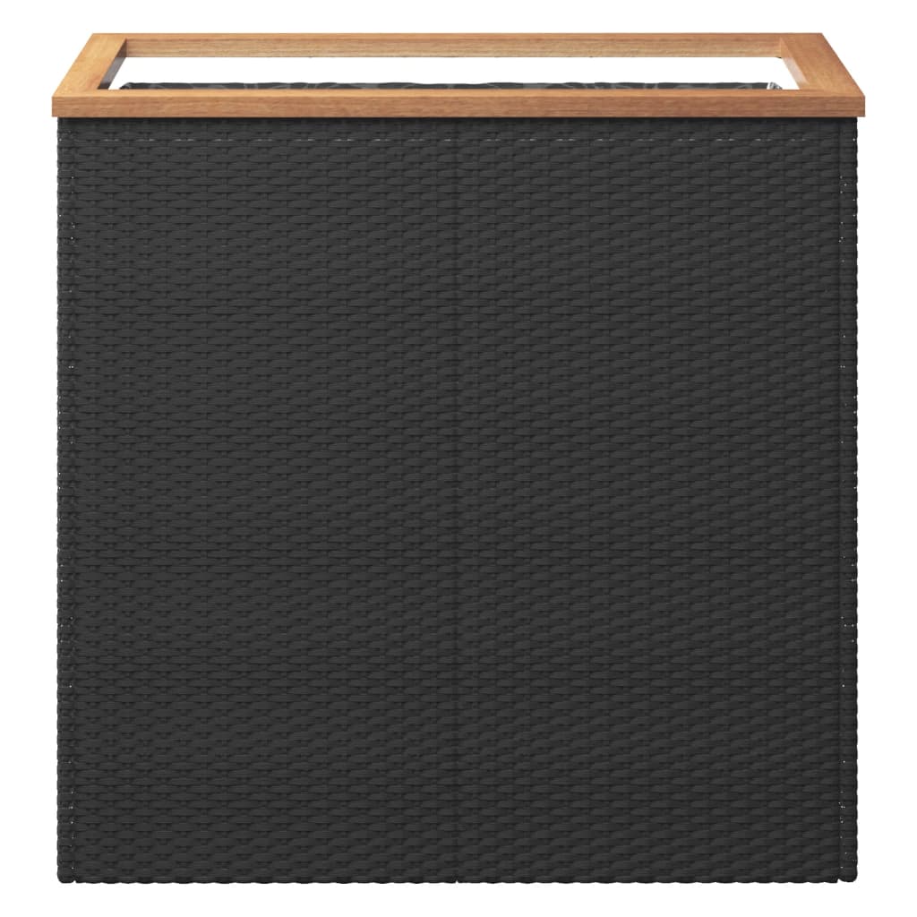 Vidaxl plantenbak 80x40x80 cm poly rattan zwart