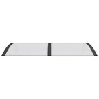 Vidaxl deurluifel 150x75 cm polycarbonaat zwart en transparant