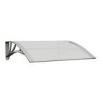 Vidaxl deurluifel grijs en transparant 80x75 cm polycarbonaat
