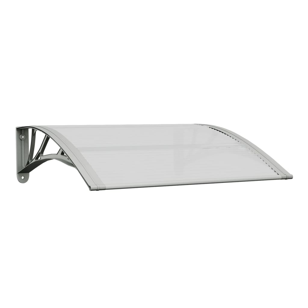 Vidaxl deurluifel grijs en transparant 80x75 cm polycarbonaat