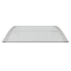 Vidaxl deurluifel grijs en transparant 80x75 cm polycarbonaat