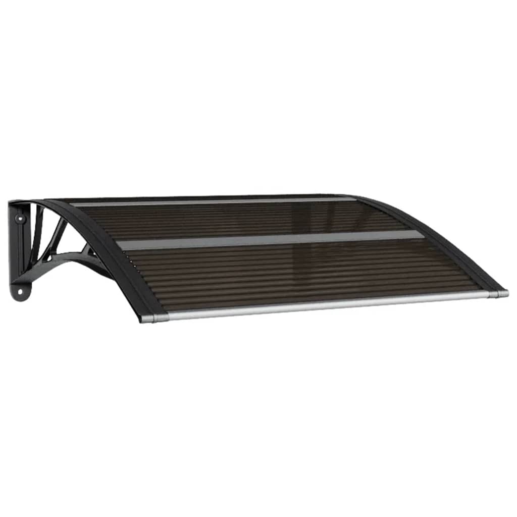 Vidaxl deurluifel zwart 80x75 cm polycarbonaat
