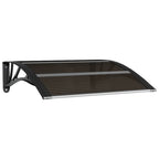 Vidaxl deurluifel zwart 80x75 cm polycarbonaat