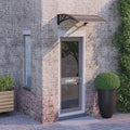 Vidaxl deurluifel zwart 80x75 cm polycarbonaat