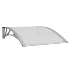 Vidaxl deurluifel grijs en transparant 100x75 cm polycarbonaat