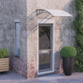 Vidaxl deurluifel grijs en transparant 100x75 cm polycarbonaat