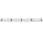 Vidaxl deurluifel 350x75 cm polycarbonaat zwart en transparant