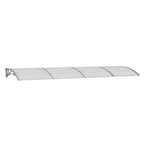 Vidaxl deurluifel grijs 350x100 cm polycarbonaat