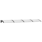 Vidaxl deurluifel 400x75 cm polycarbonaat zwart en transparant