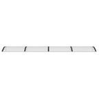 Vidaxl deurluifel 400x75 cm polycarbonaat zwart en transparant