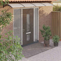 Vidaxl deurluifel 400x75 cm polycarbonaat zwart en transparant