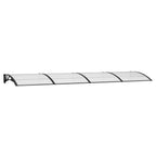 Vidaxl deurluifel 400x100 cm polycarbonaat zwart