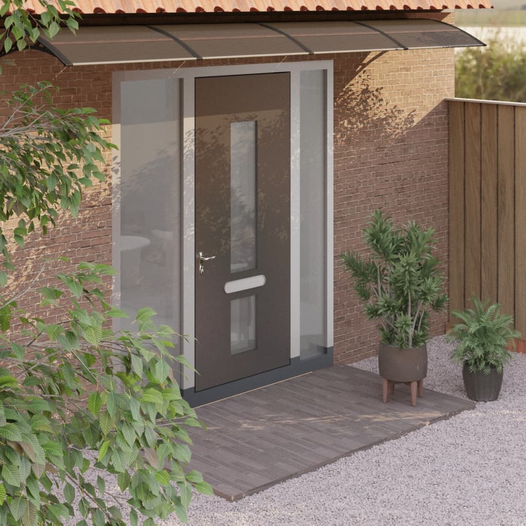 Vidaxl deurluifel zwart 400x100 cm polycarbonaat