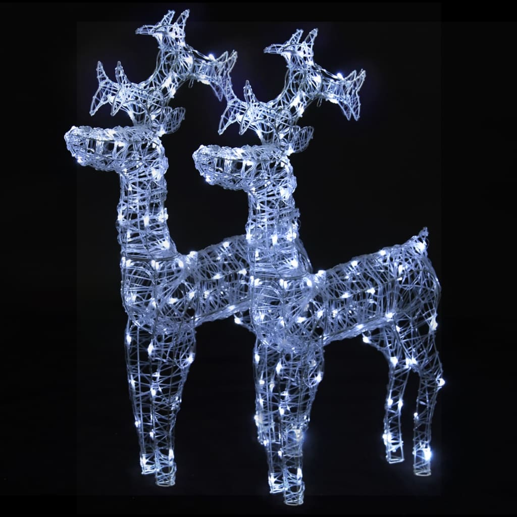 VidaXL Kerstversiering rendier 2 st 60x16x100 cm acryl
