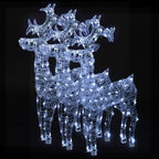 VidaXL Kerstversiering rendier 3 st 60x16x100 cm acryl
