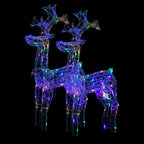 VidaXL Kerstversiering rendier 2 st 60x16x100 cm acryl