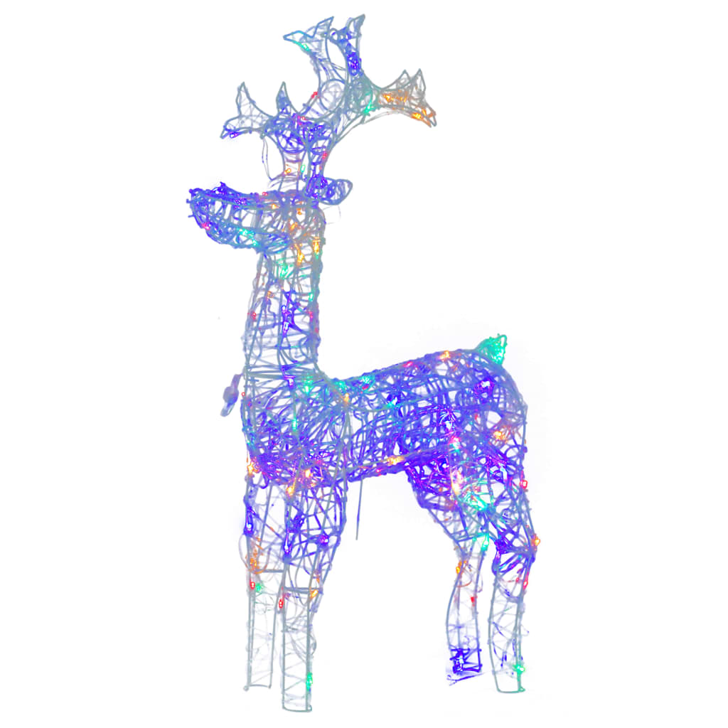 VidaXL Kerstversiering rendier 2 st 60x16x100 cm acryl