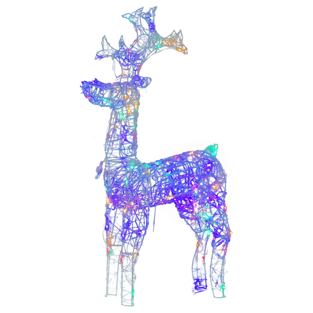 VidaXL Kerstversiering rendier 3 st 60x16x100 cm acryl