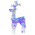 VidaXL Kerstversiering rendier 3 st 60x16x100 cm acryl