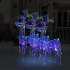 VidaXL Kerstversiering rendier 3 st 60x16x100 cm acryl