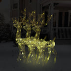VidaXL Kerstversieringen rendier 3 st 120 cm acryl warmwit